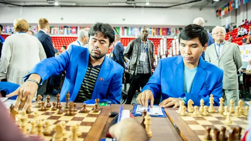 Olympiade d'échecs 2018 ronde 1 Nakamura et So
