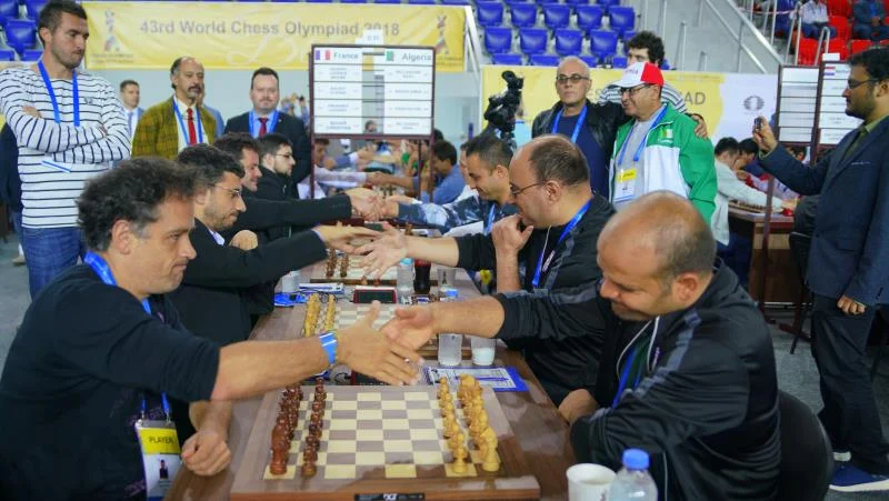 Olympiade d'échecs 2018 ronde 3 France-Algérie