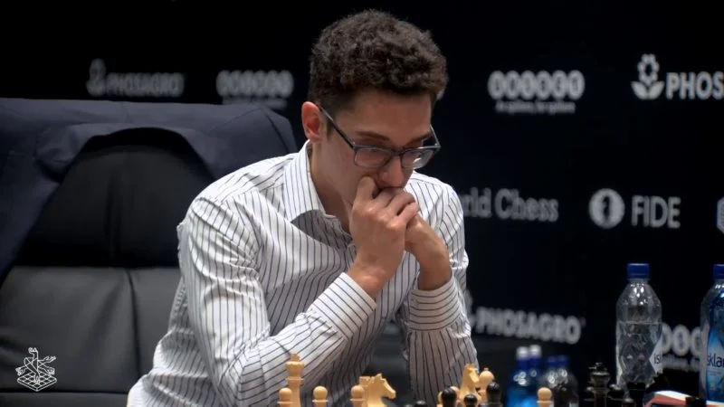 Championnat du Monde d'échecs 2018 partie 5 Fabiano Caruana