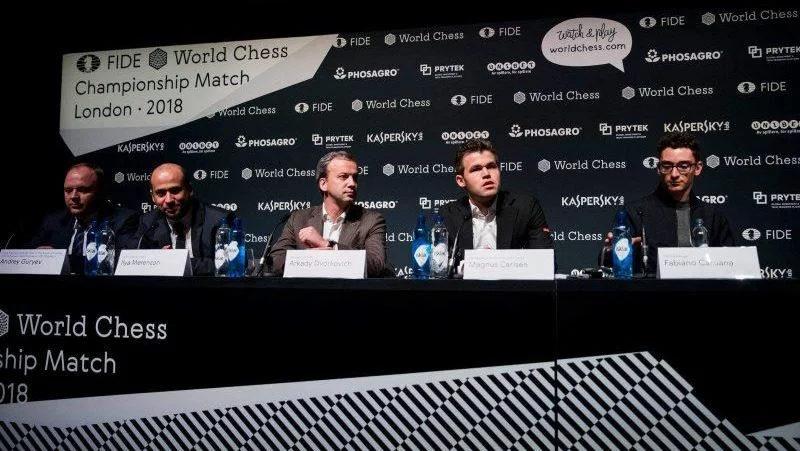 Conférence de presse d'ouverture du Match Carlsen-Caruana 2018