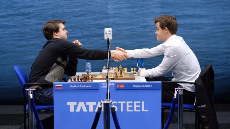 Tata Steel Chess 2019 ronde 7 Fedoseev-Carlsen