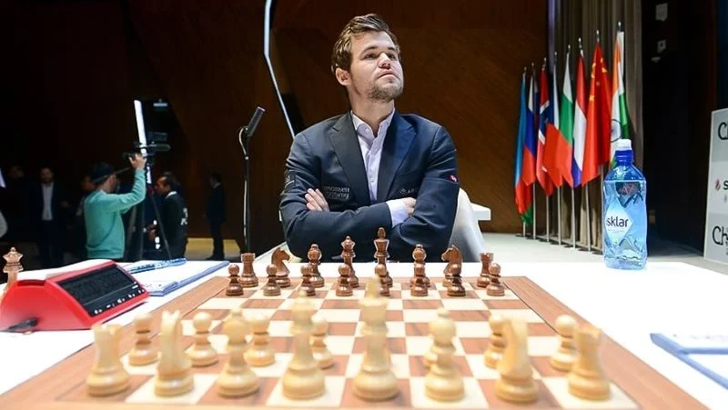 Shamkir Chess 2019 ronde 1 Magnus Carlsen