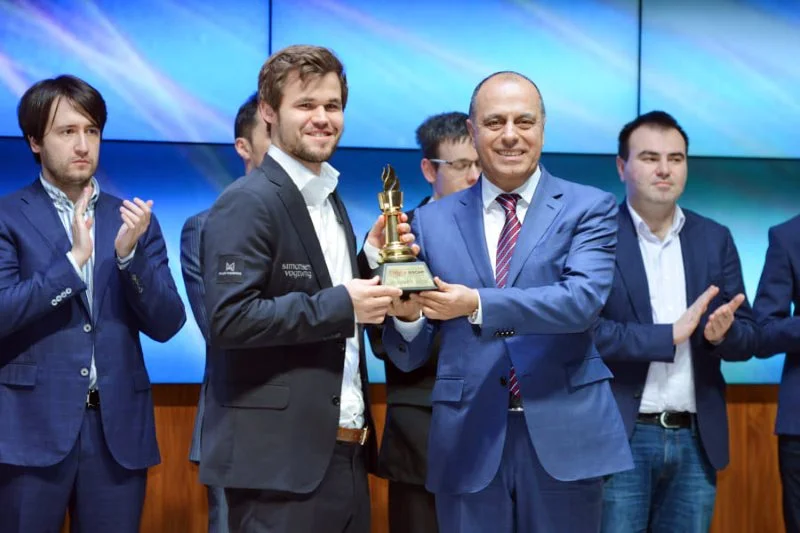 Samkir Chess 2019 Cérémonie clôture Magnus Carlsen