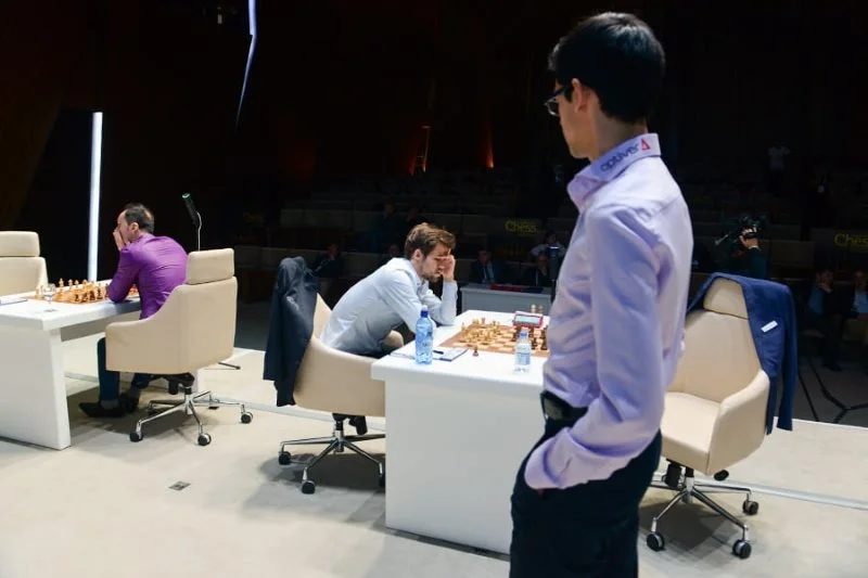 Shamkir Chess 2019 ronde 7 Carlsen-Giri