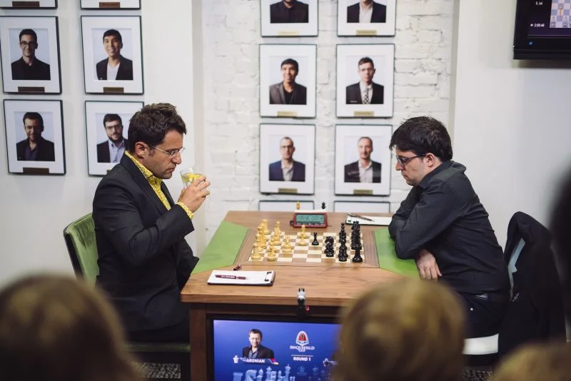 Sinquefield Cup 2019 ronde 1 Levon Aronian-Maxime Vachier-Lagrave