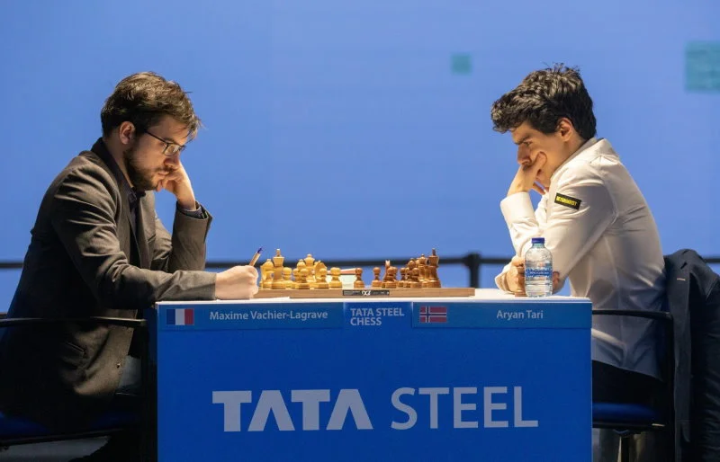 Tata Steel Chess 2021 Ronde 6 Maxime Vachier-Lagrave - Aryan Tari