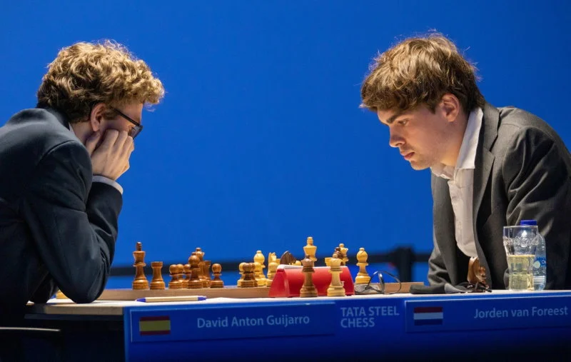 Tata Steel Chess 2021 Ronde 6 Jordan Van Foreest - David Anton Guijarro