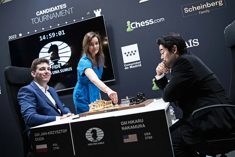 Tournoi des Candidats 2022 ronde 7 Duda-Nakamura