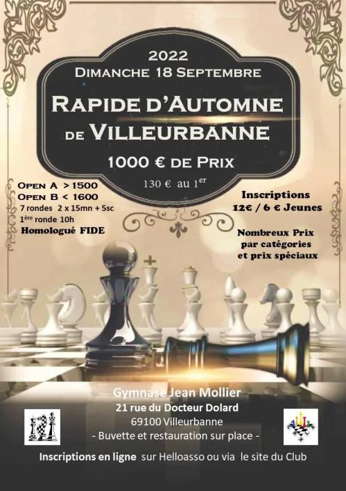Affiche Rapide d'automne Villeurbanne 2022