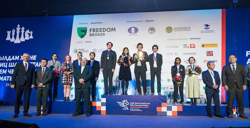 Championnats du Monde d'échecs rapide et blitz 2022 podiums
