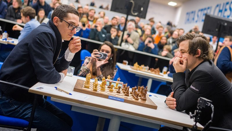 Tata Steel Chess Masters 2023 ronde 8 Caruana-Carlsen