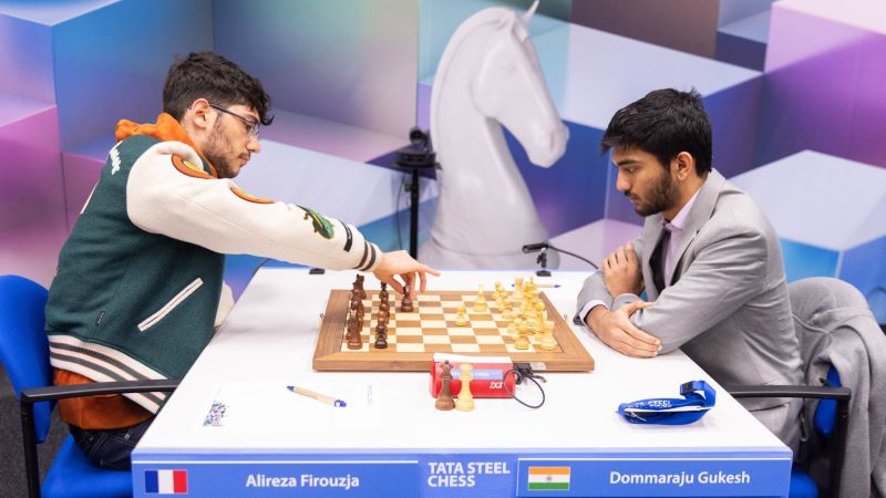 Tata Steel Chess 2024 ronde 11 Gukesh-Firoujza